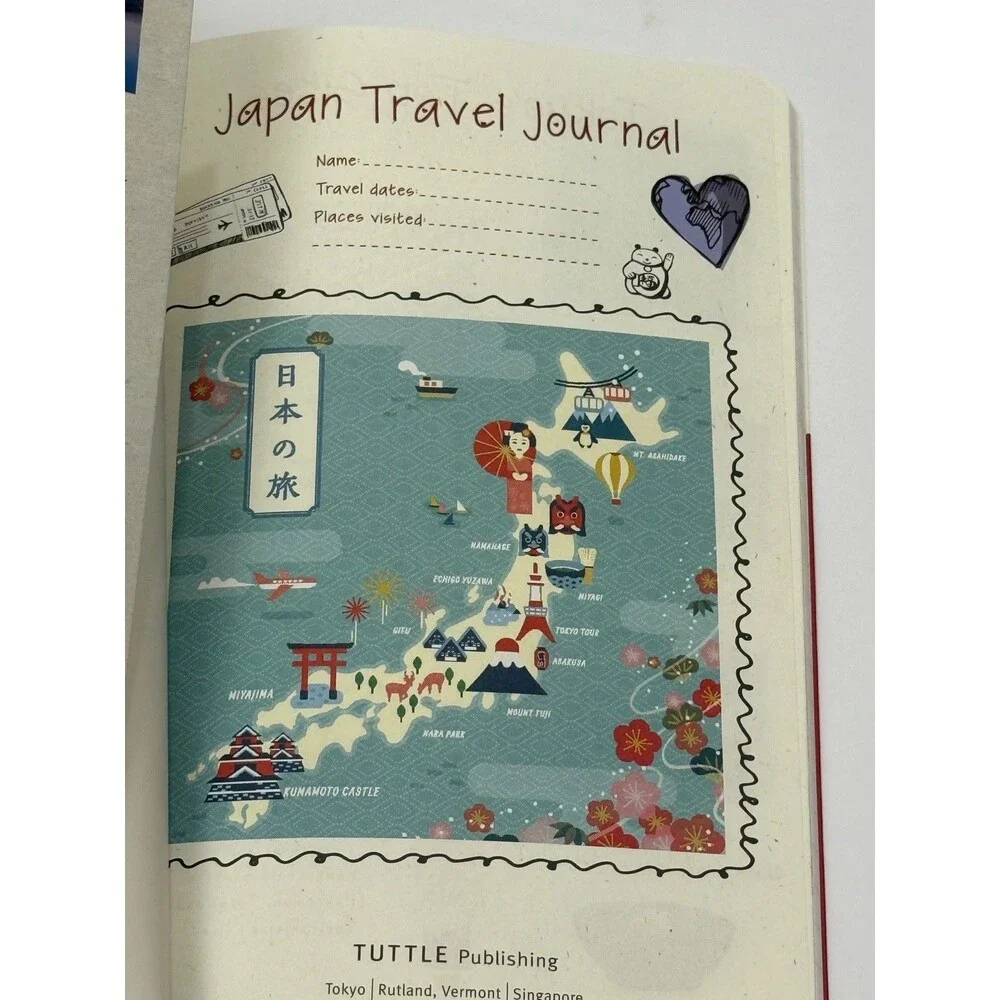 Japan Travel Journal Notebook Travel Tips Phrases Lined Pages Blank Sketch Paper